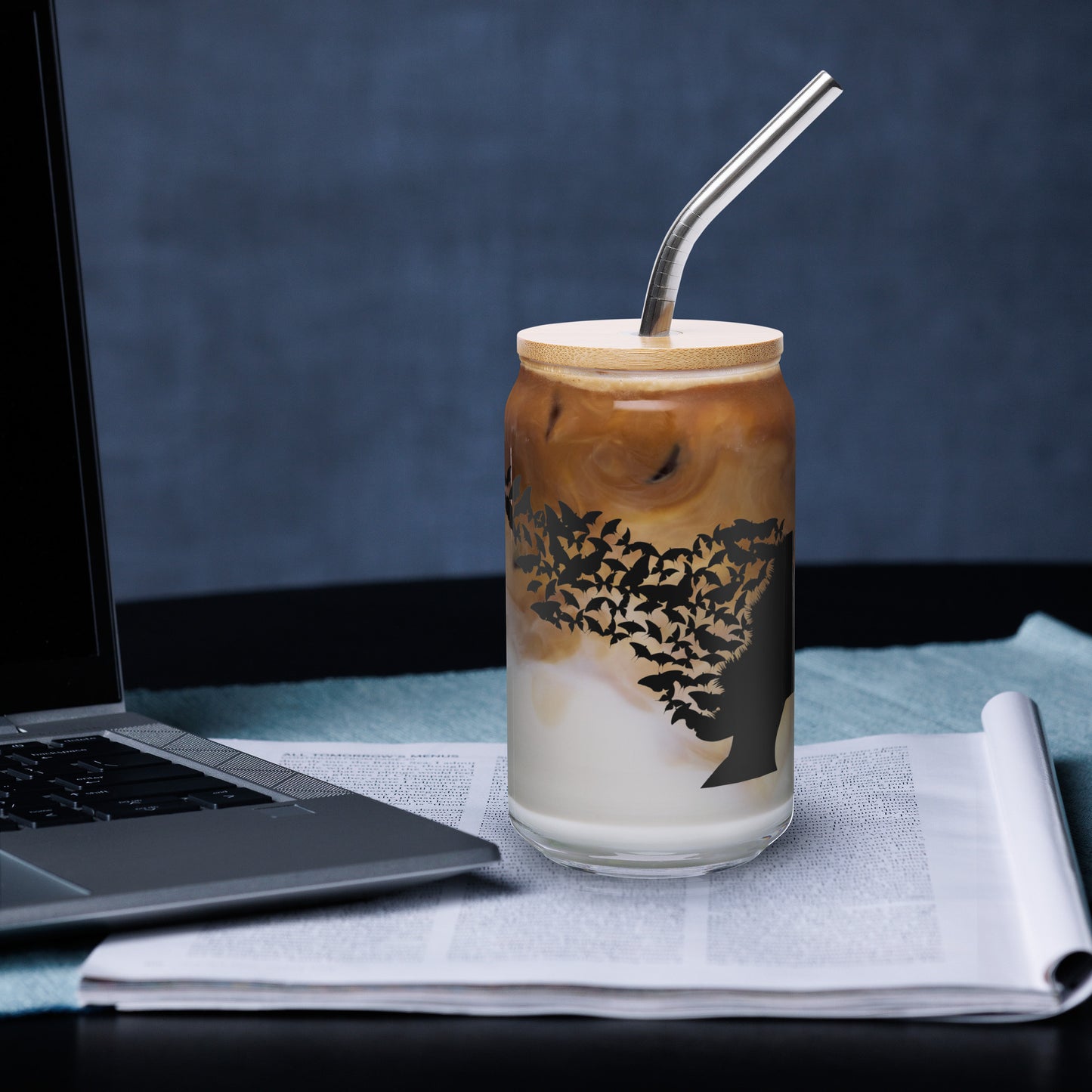 Birds Nest Hairstyle can-shaped glass